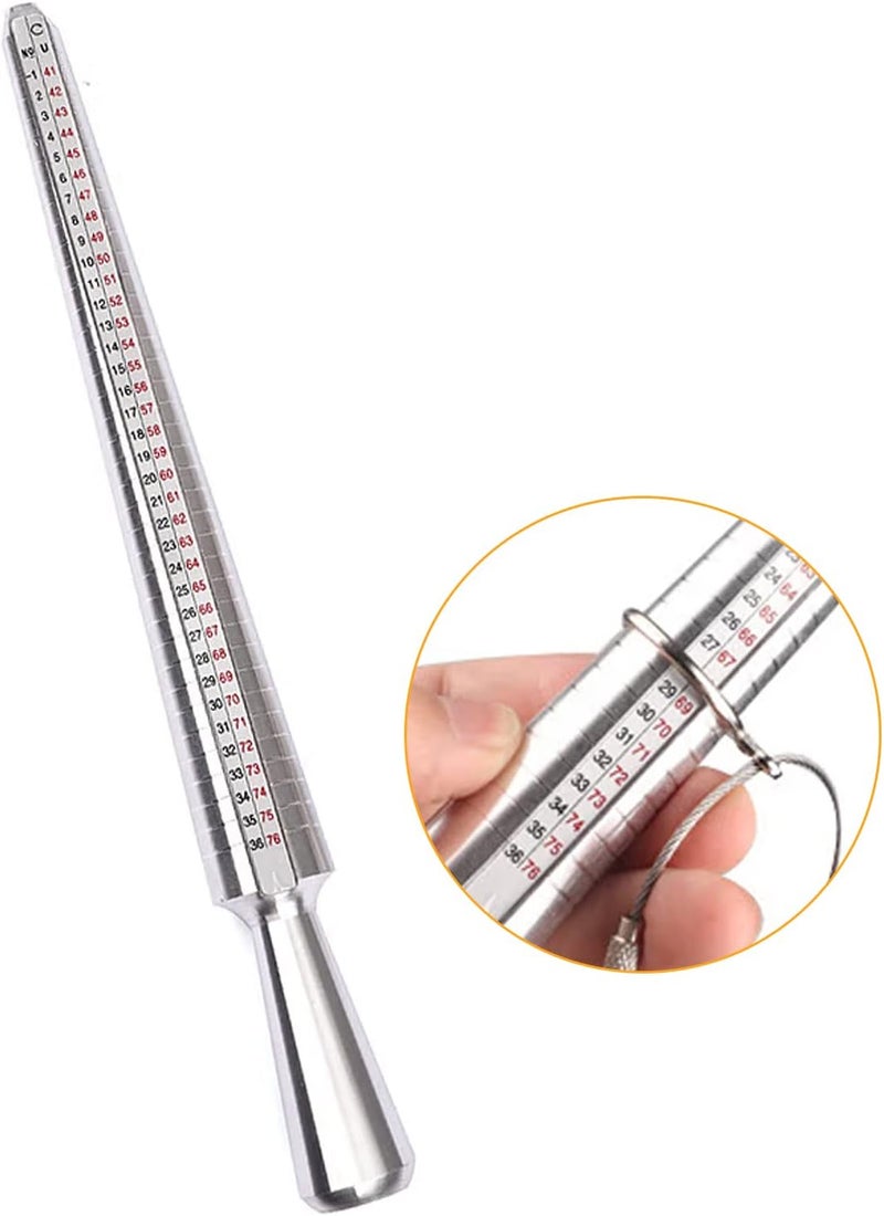 nutjam Metal Ring Sizer Measuring Tool, Jewelry Sizers Metal Ring Sizer Gauge Sizing Measuring for Women Men Rings（Aluminum, 1 Pack） - Image 5